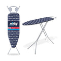 Grey 4-Leg Freestanding Full Size Ironing Board with Iron Rest J119957