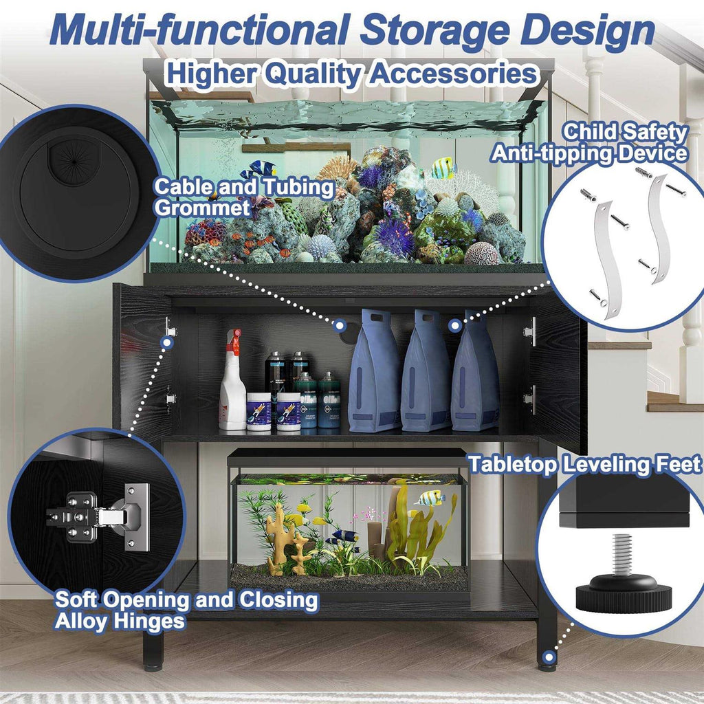 40-50 Gallon Aquarium Stand with Cabinet K9675