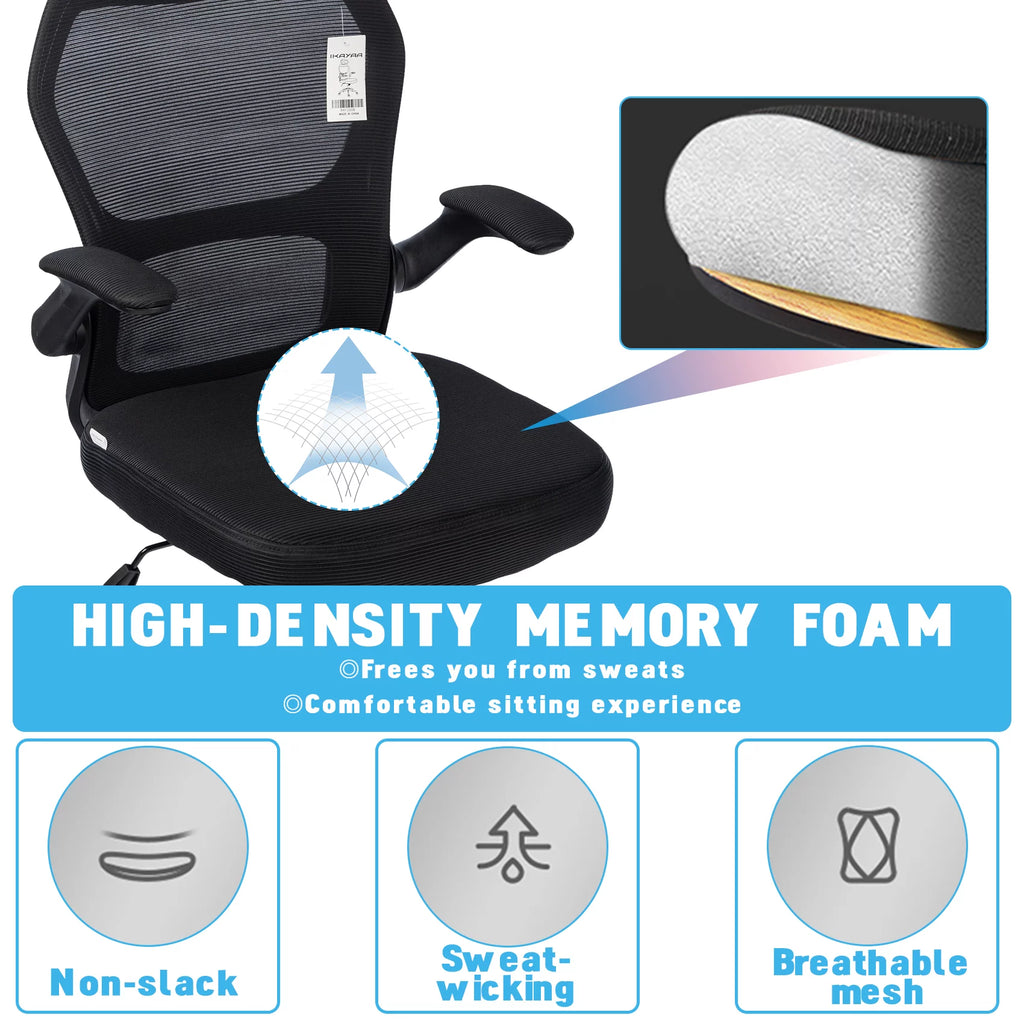 Black Ergonomic Office Chair with Lumbar Support W642