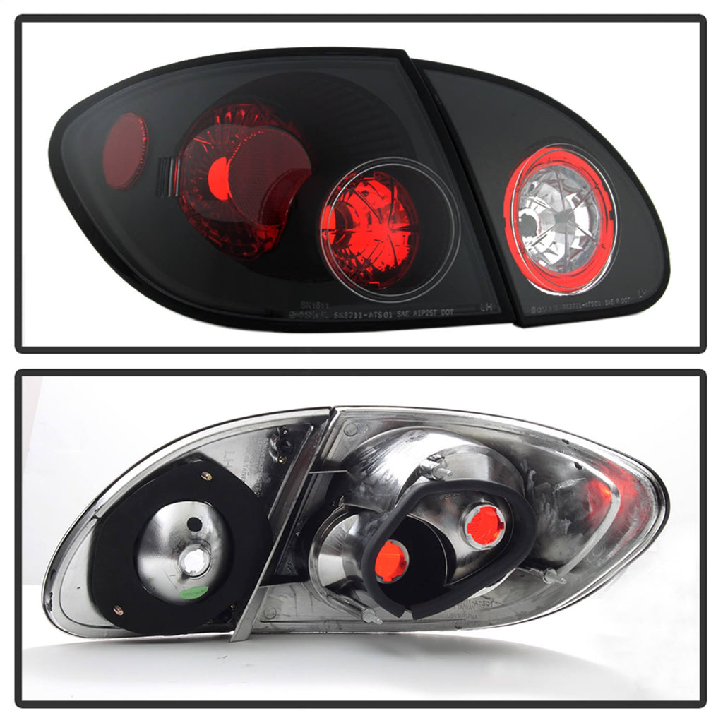Toyota Corolla 03-08 Euro Style Tail Lights - Black C146861