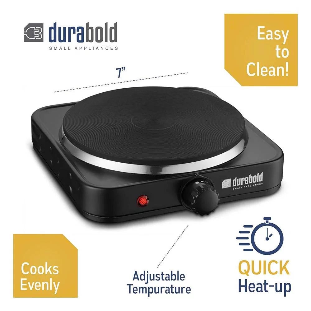 1000W 7 inch Black Electric Burner S398