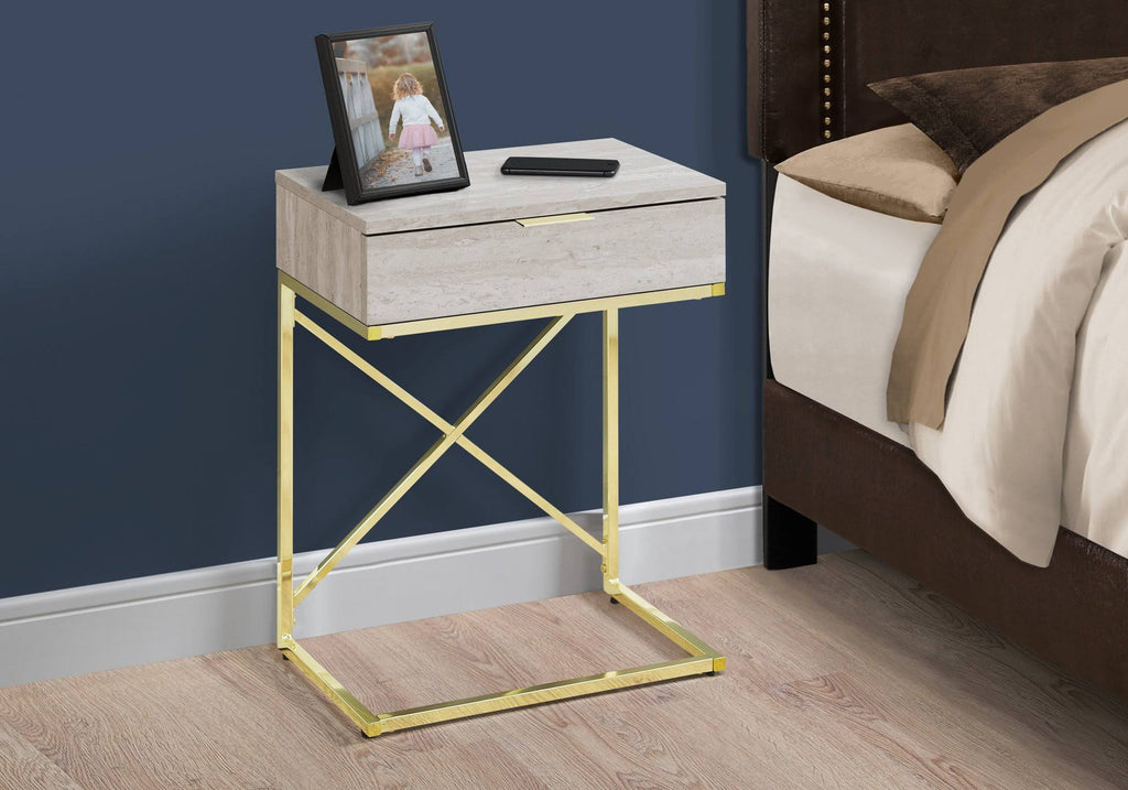 Black Tempered Metal Accent Table Q634