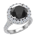 14K White Gold Halo Engagement Ring 5.50 Carat D82295