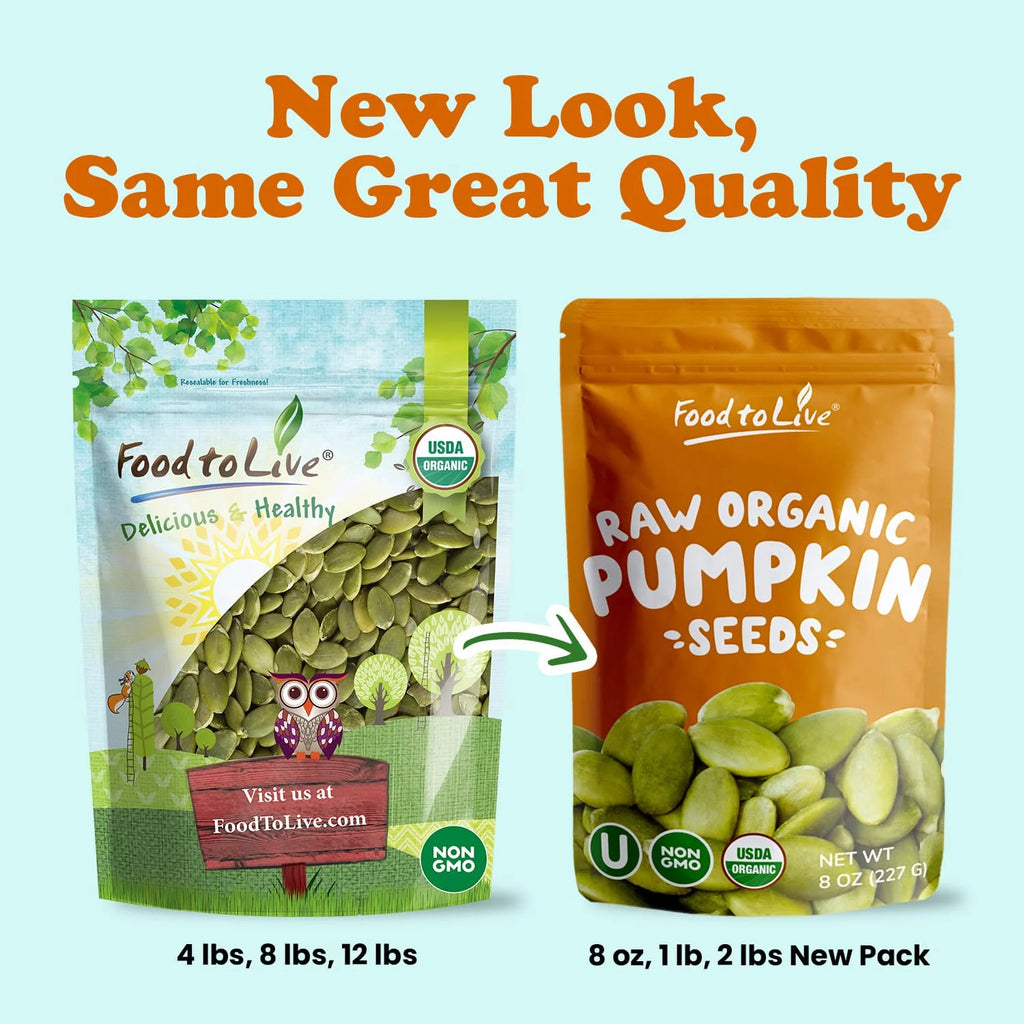 Organic Raw Pepitas Pumpkin Seeds 2 Pounds D61268