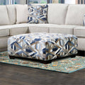 Chenille Upholstered Ottoman P182