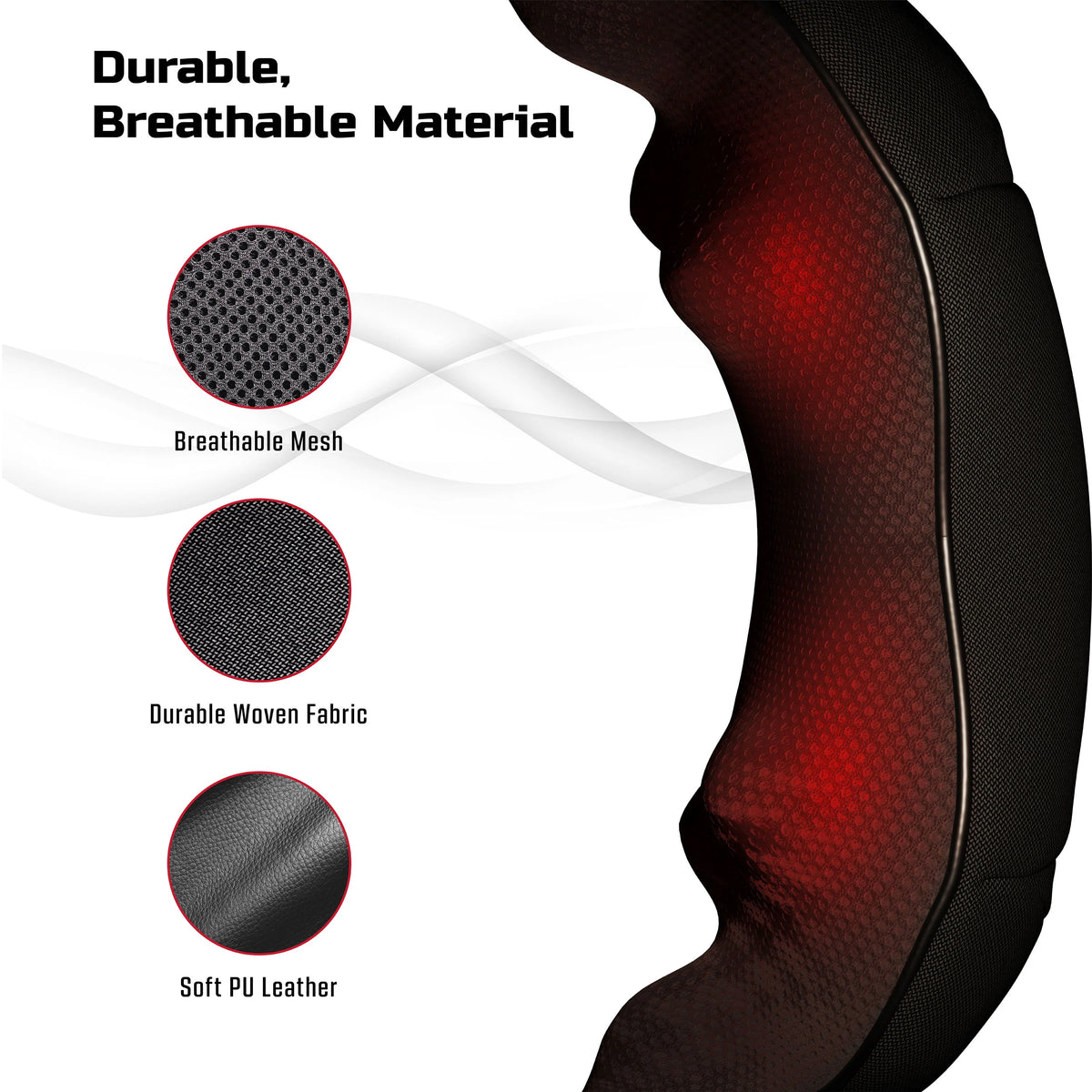 Cordless 3D Shiatsu Neck and Back Massager with Heat X46156