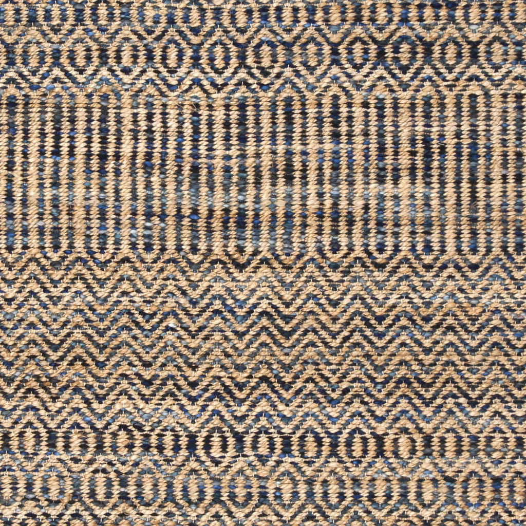 Navy Natural Abstract Geometric Area Rug A763