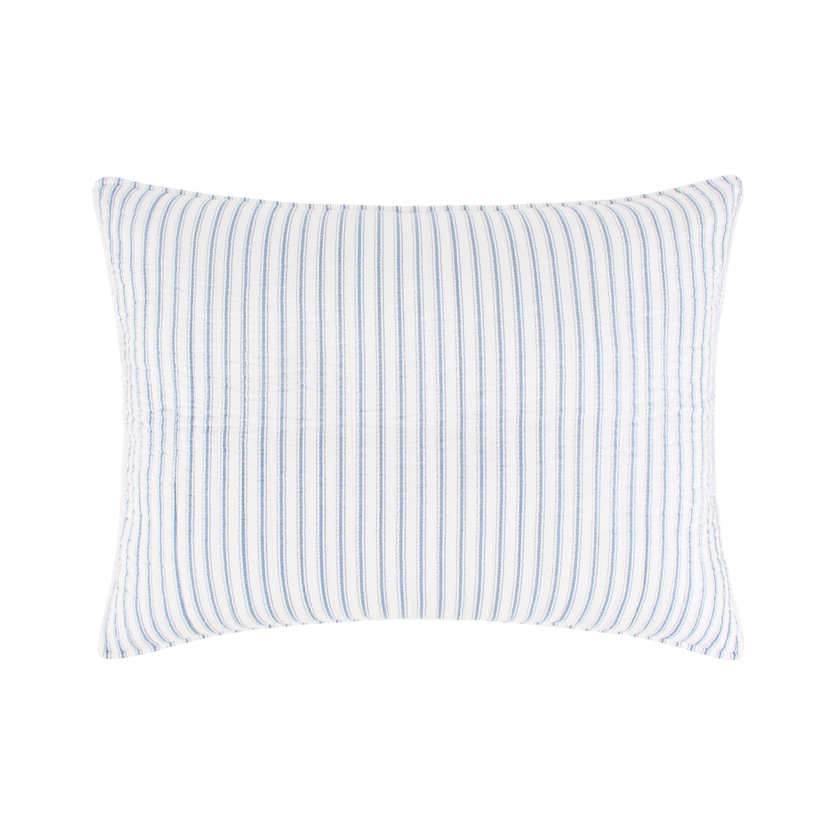 Blue Reversible Cotton Quilt Set with Two Pillow Shams D714