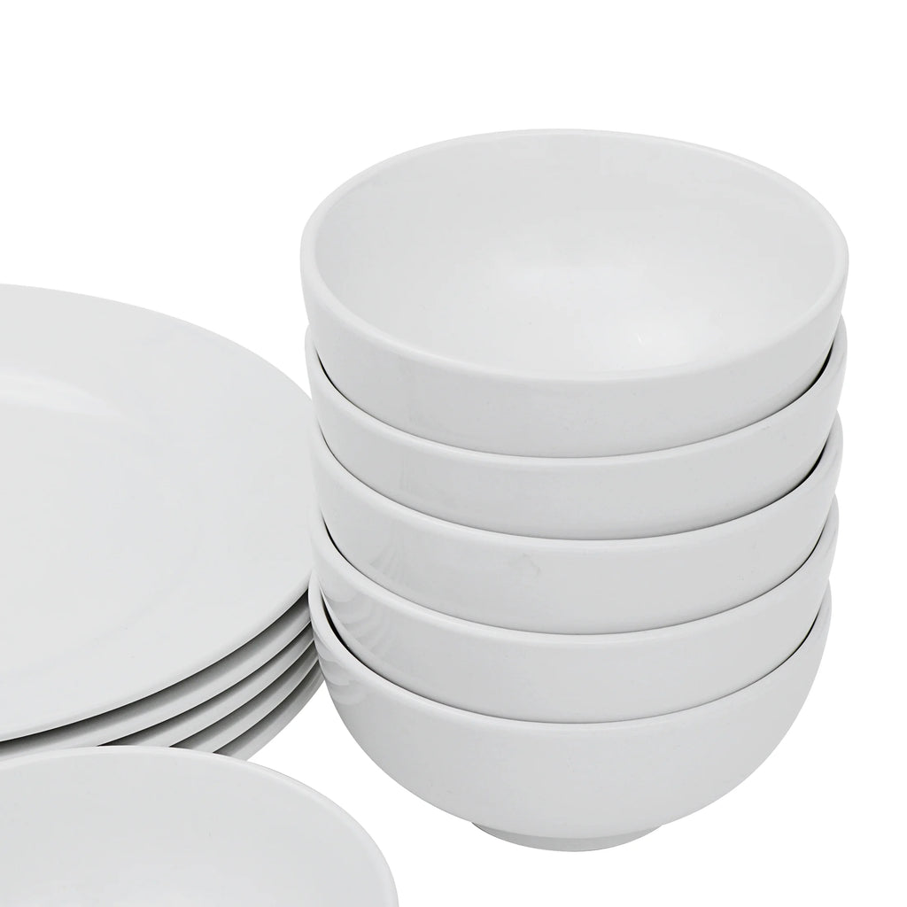 White 18 Pc Dinnerware Set for 6 X45627