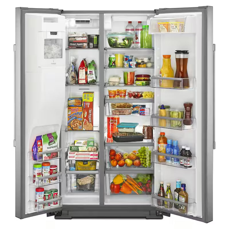 21 cu. ft. Side by Side Refrigerator Stainless Steel Counter Depth P132