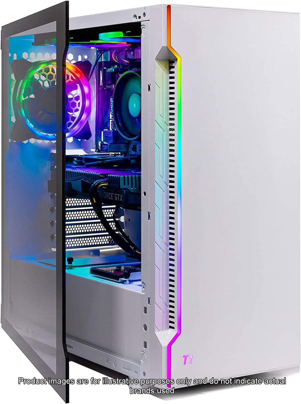 RYZEN 5 2600X 6-Core 3.6 GHz GTX 1660 6G 500GB SSD 16GB DDR4 3000MHz RGB Fans Windows 10 Home Gaming Desktop PC Y561