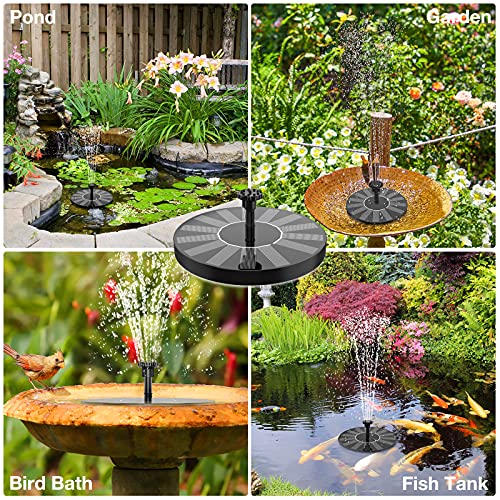 Solar Bird Bath Fountain with 6 Nozzles G3114