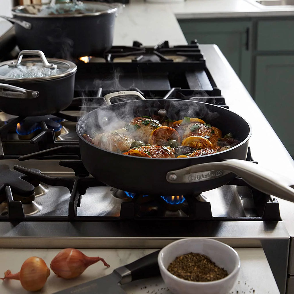 13-Inch Hard-Anodized Nonstick Deep Skillet with Lid A219