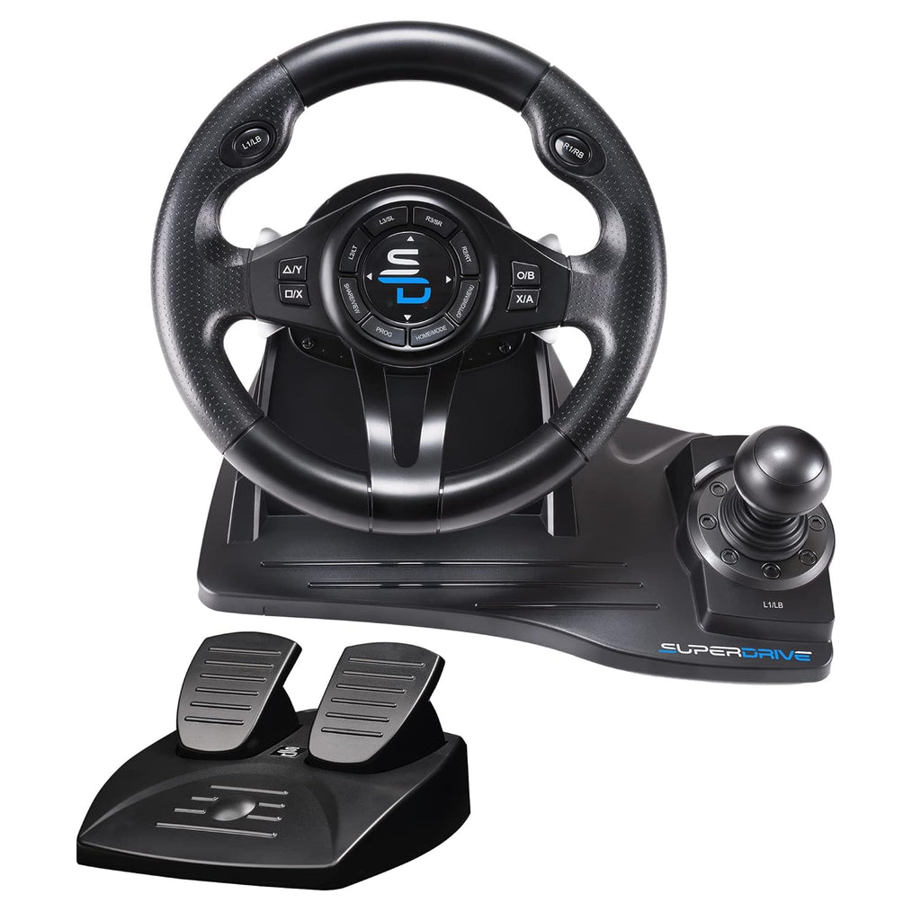 Steering Racing Wheel with Pedals, Paddles, Shifter and Vibration F223108