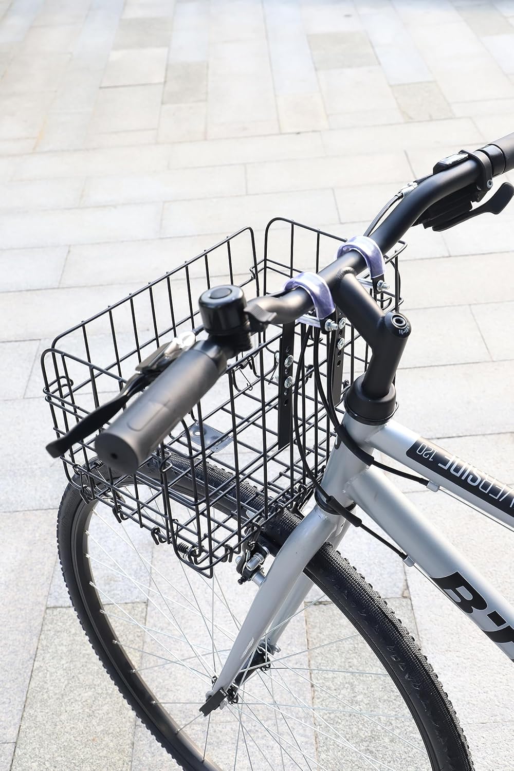 Black Steel Folding Front Bicycle Basket T613