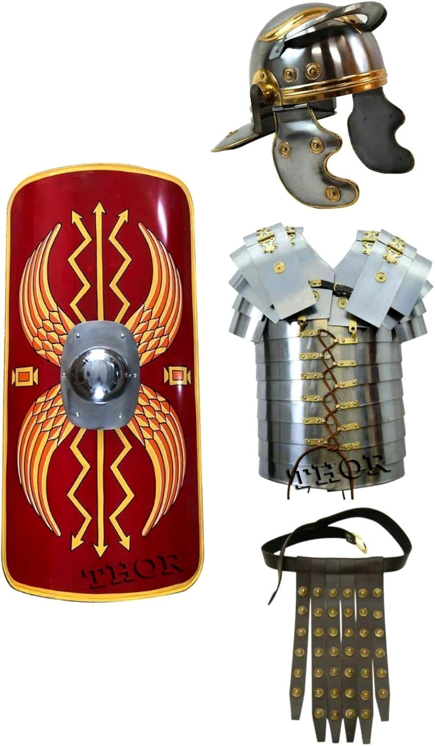 Fully Functional Roman Shield Lorica Segmentata Roman Helmet Warrior Costume G926