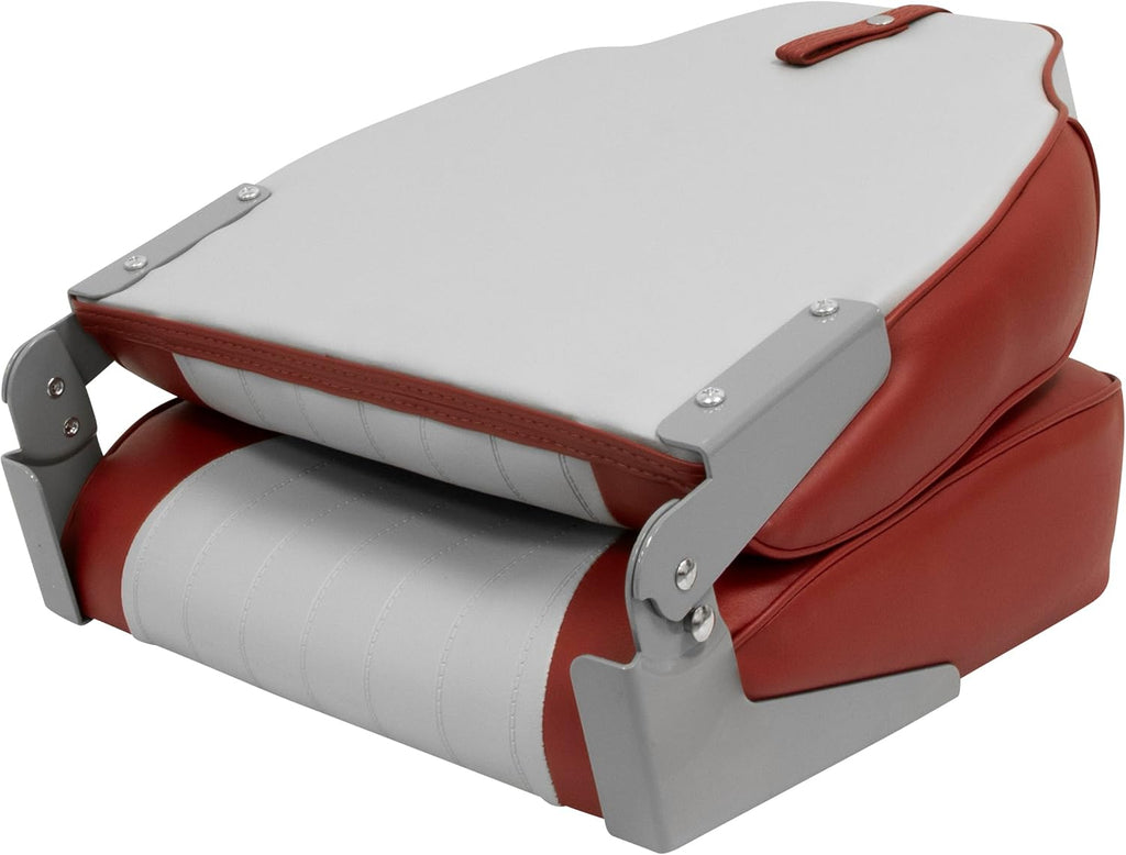 Grey/Red High Back Boat Seat O94620