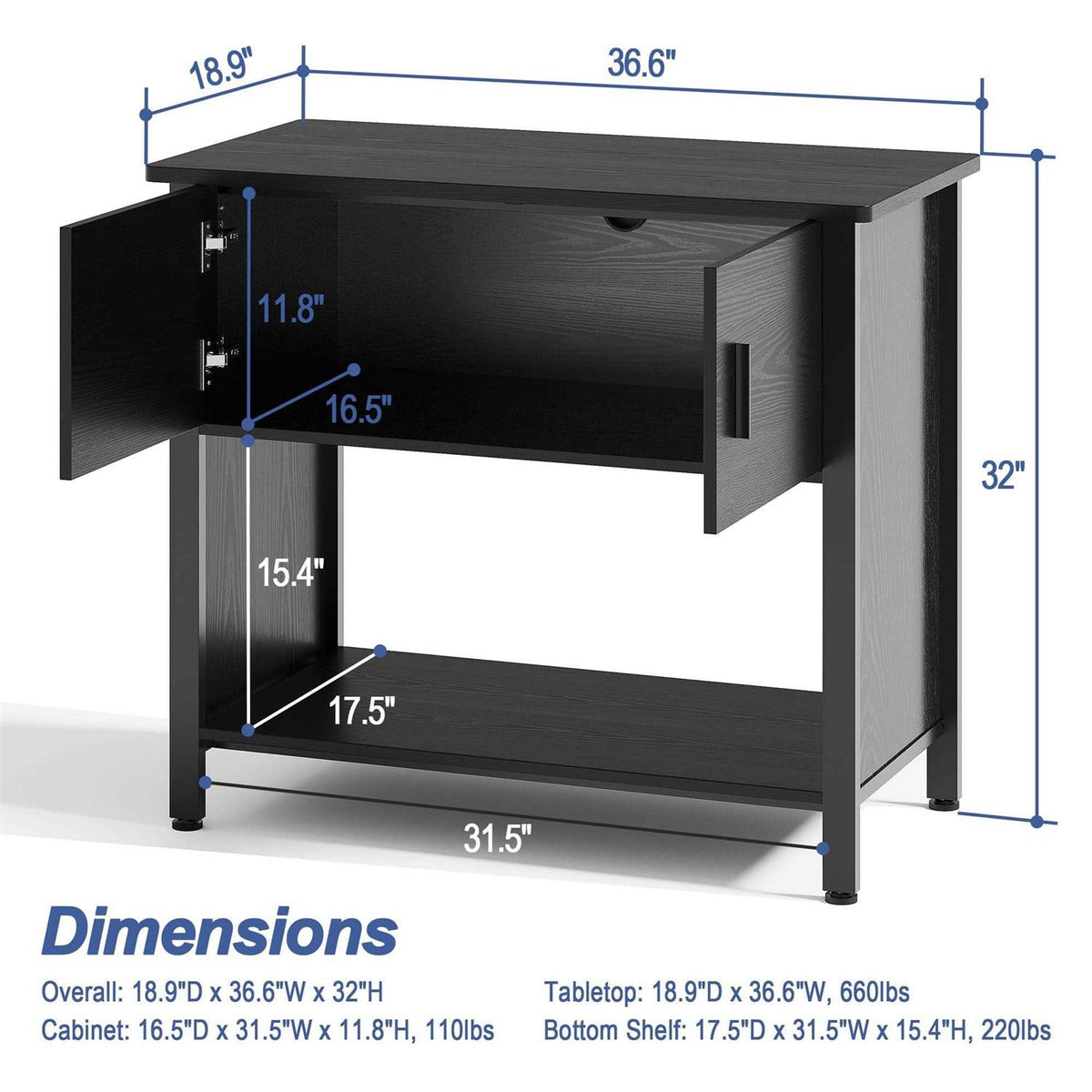 40-50 Gallon Aquarium Stand with Cabinet K9675
