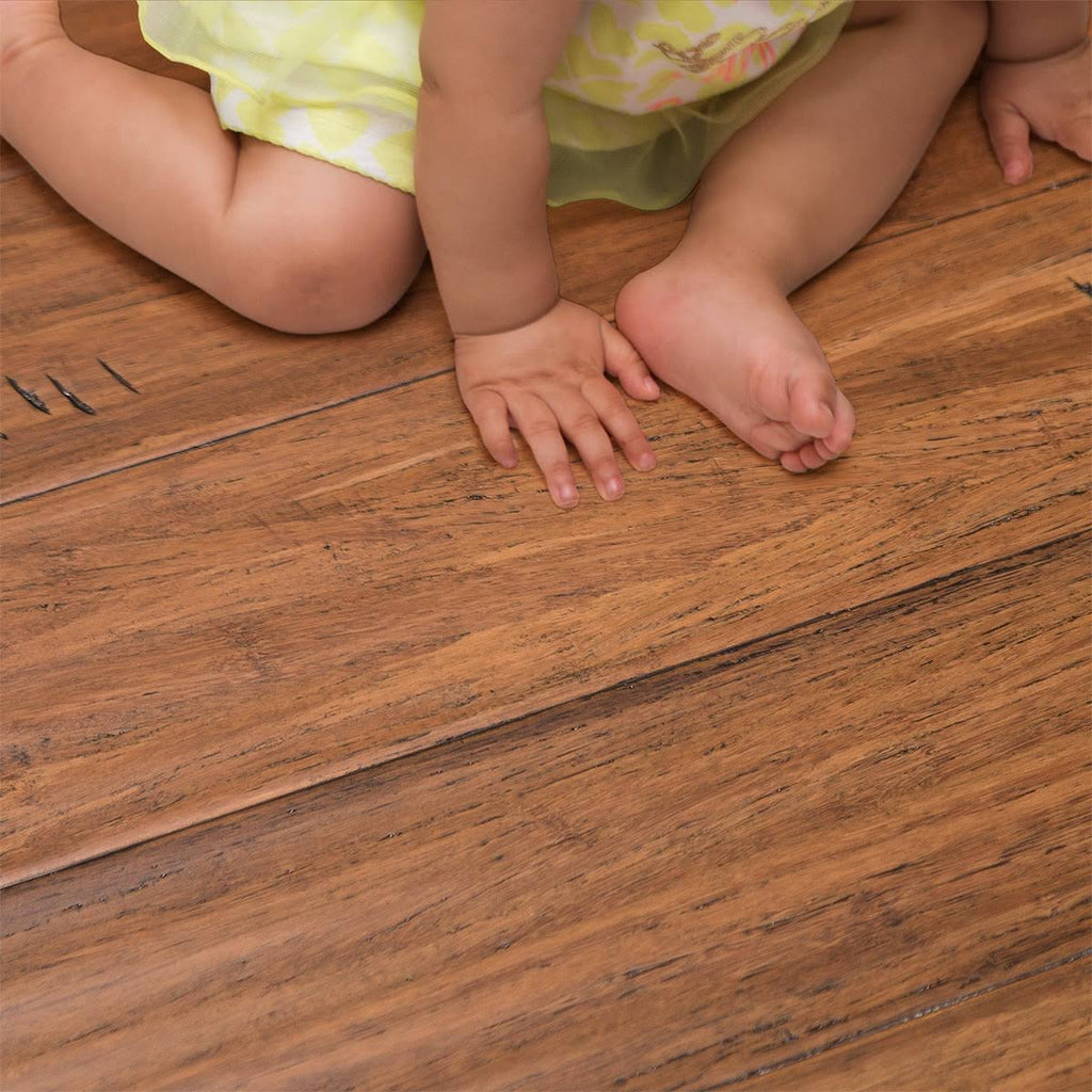 Antique Java Handscraped Solid Bamboo Hardwood Flooring (21.5-sq ft) E92601