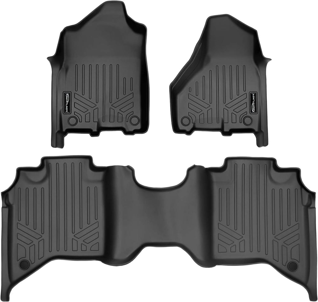 Black 2 Row Custom Floor Mats Liner Set N401937