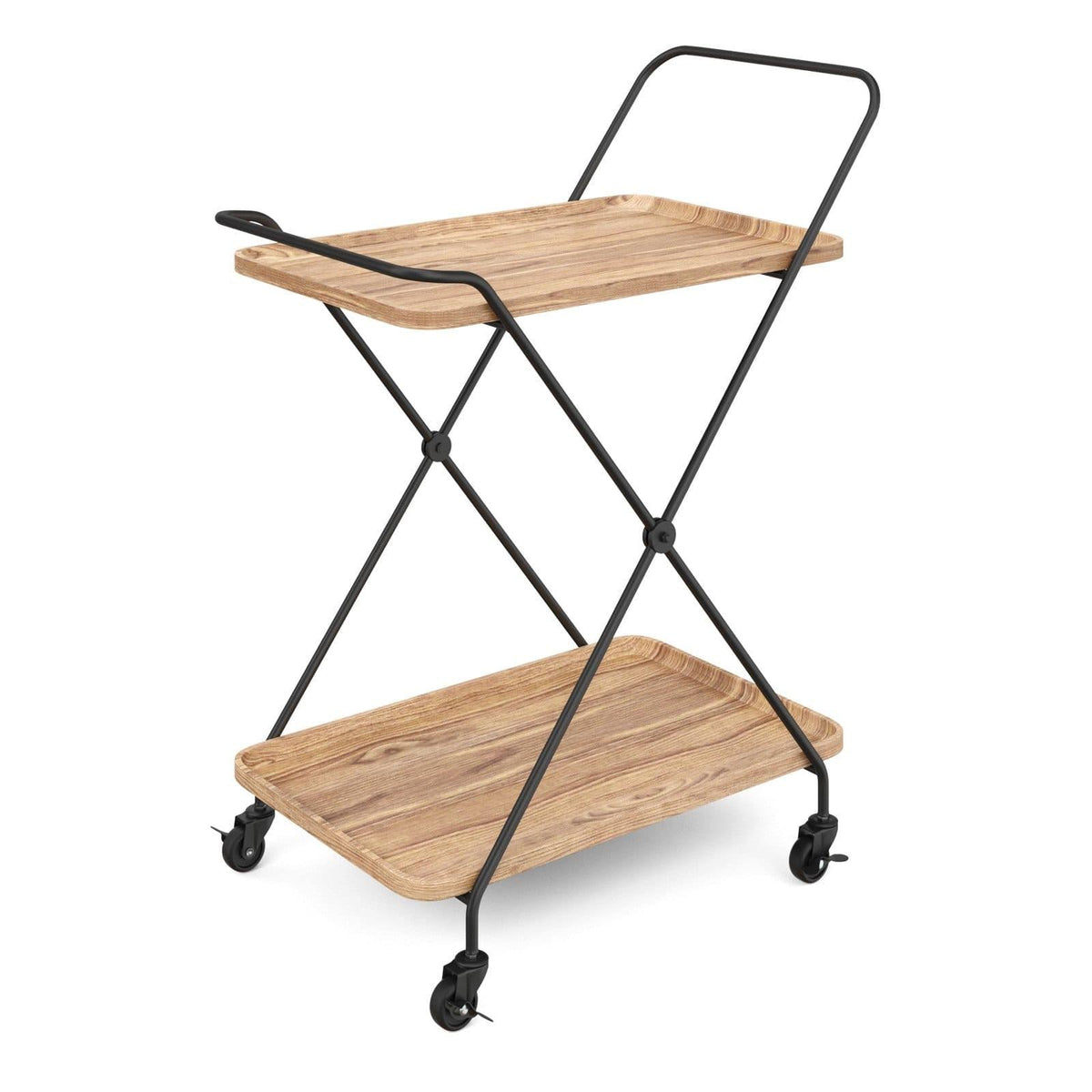 Beige Rolling Bar Cart or Serving Cart Z373527