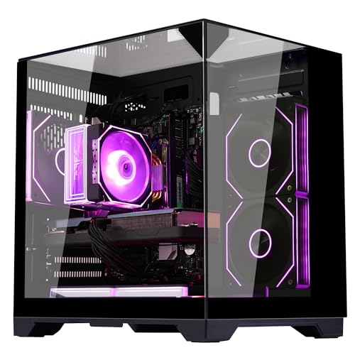 AMD Ryzen 7 5700X 8-Core 3.4 GHz Intel Arc B580 32GB DDR4 RAM 1TB PCIe + 1TB SATA SSD WiFi Bluetooth RGB Fans Windows 11 Pro Black Tower Computer V123262