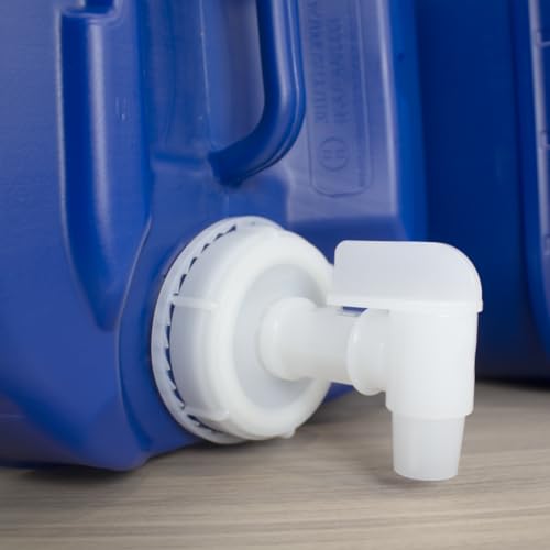 5-Gallon Stackable Water Storage Containers with Lids + Spigot, 20 Gallon (4 Tanks) L2878