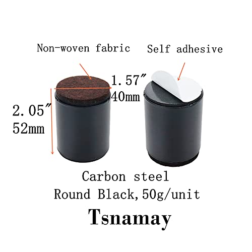 4" Self Adhesive Black Furniture Risers J1355
