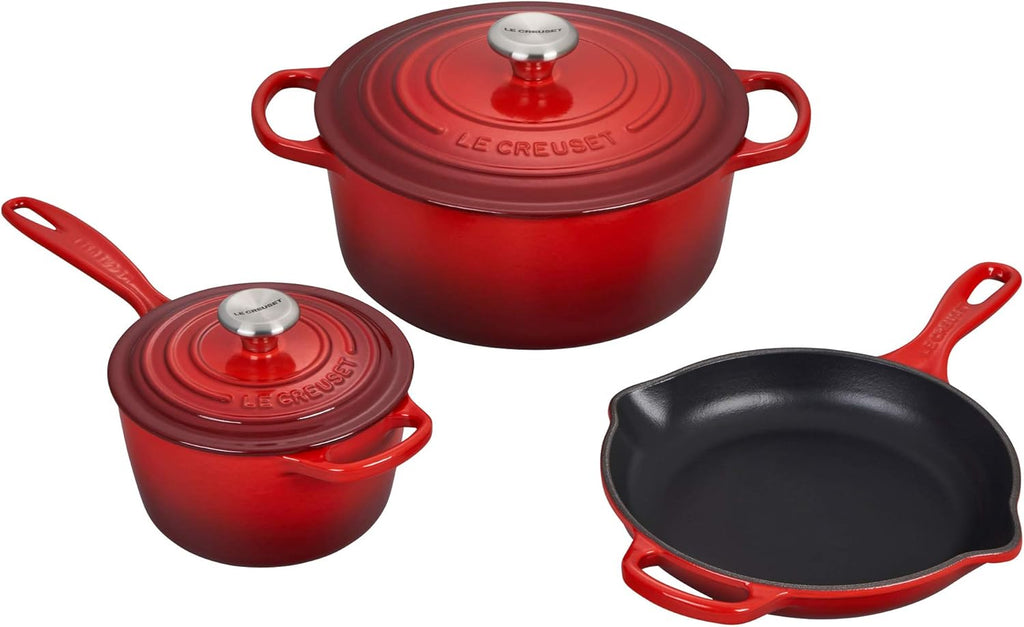 Enameled Cast Iron Cookware Set, 5-Piece N803