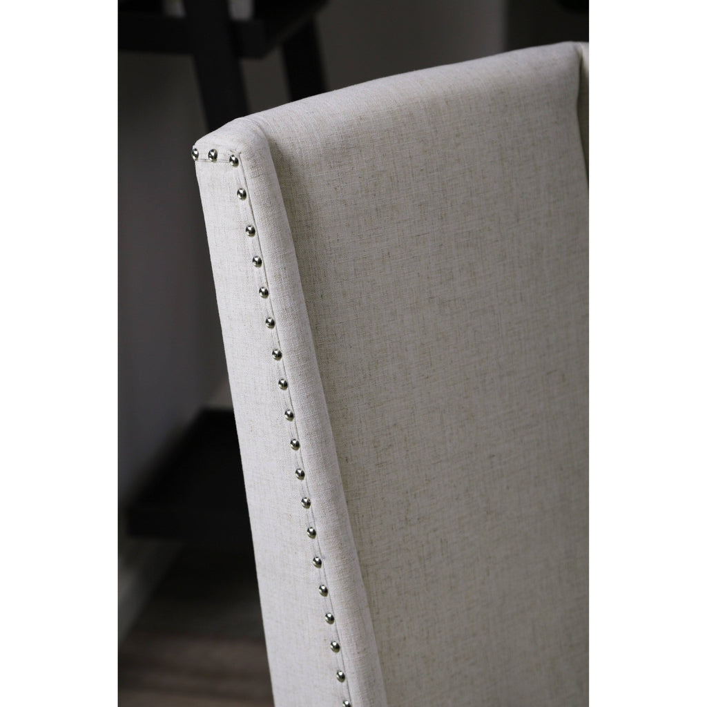 Neutral Acacia Polyester Dining Chair Set of 4 P715