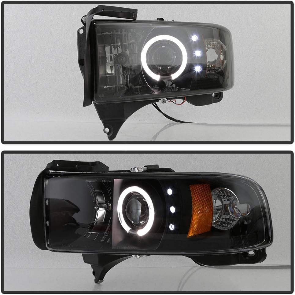 Black Smoked Projector Headlights Assembly X14702