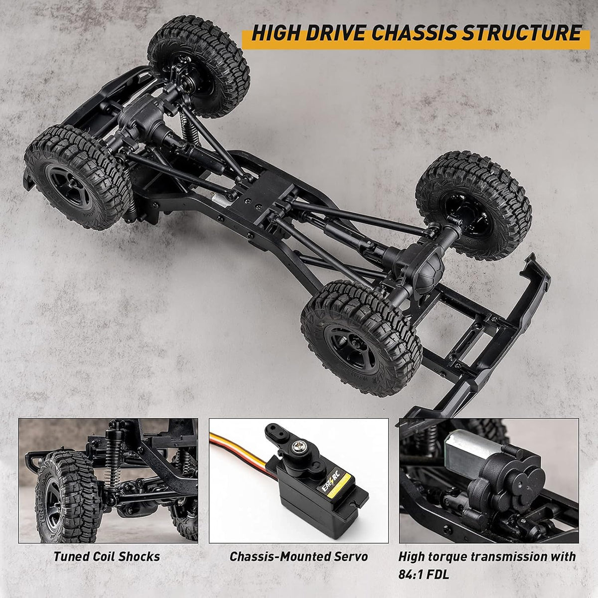 1/18 RC Crawler, 2.4GHz 4WD RC Cars with Battery Charger X29840