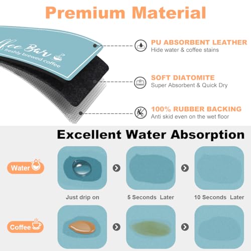 16"x24" Absorbent Coffee Bar Mat J628