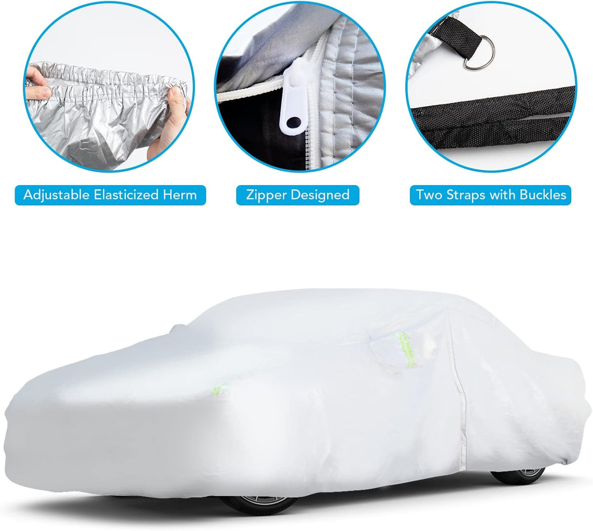 Waterproof All Weather Car Cover with Zipper D560814