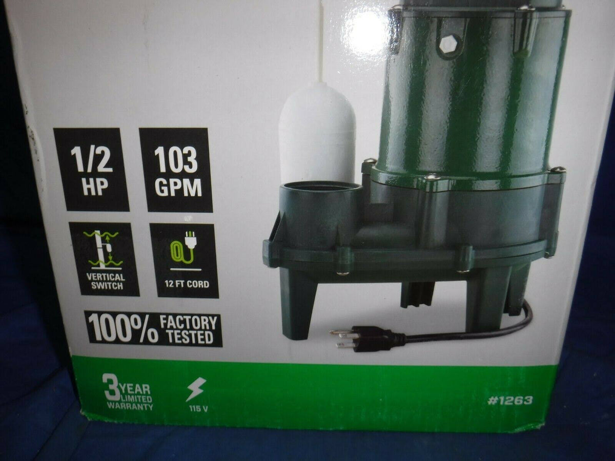 0.5-HP 115-Volt Cast Iron Sewage Sump Pump F927250