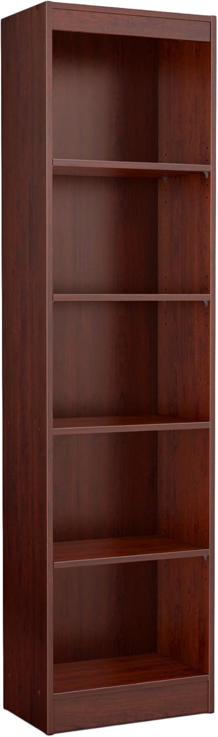 5-Shelf Narrow Bookcase Pure White Z781