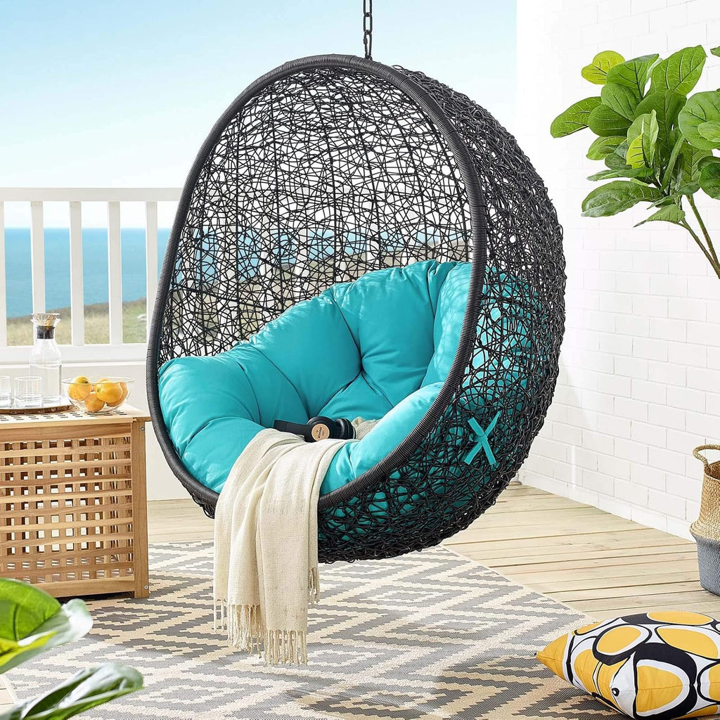 Black White Outdoor Patio Lounge Chair I132621