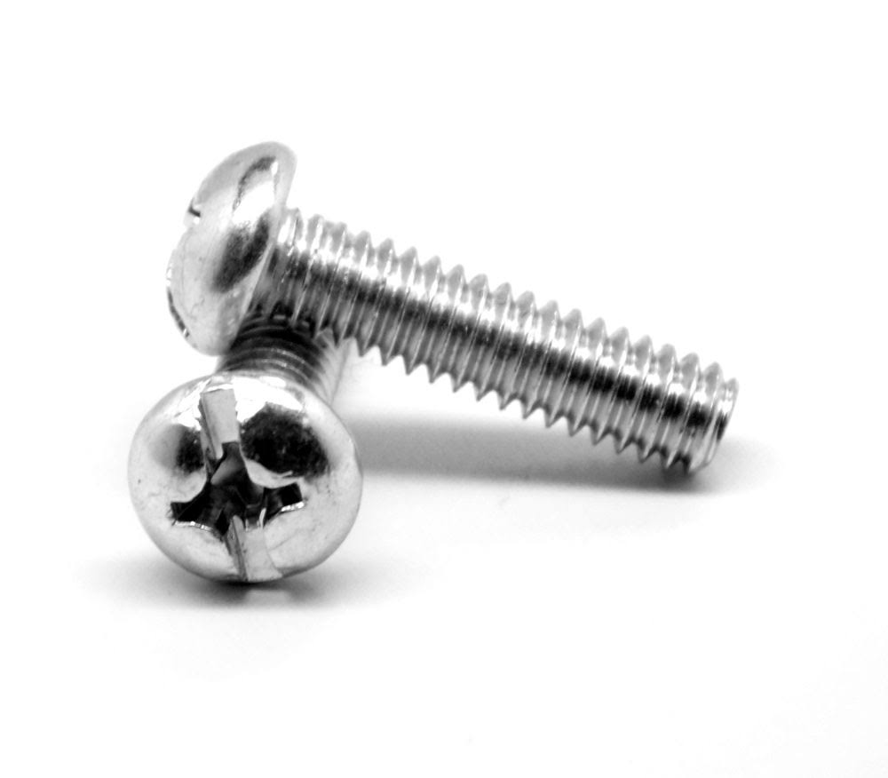 #8-32 x 3 1/2 Coarse Thread Machine Screw Round Head Zinc Plated B10394