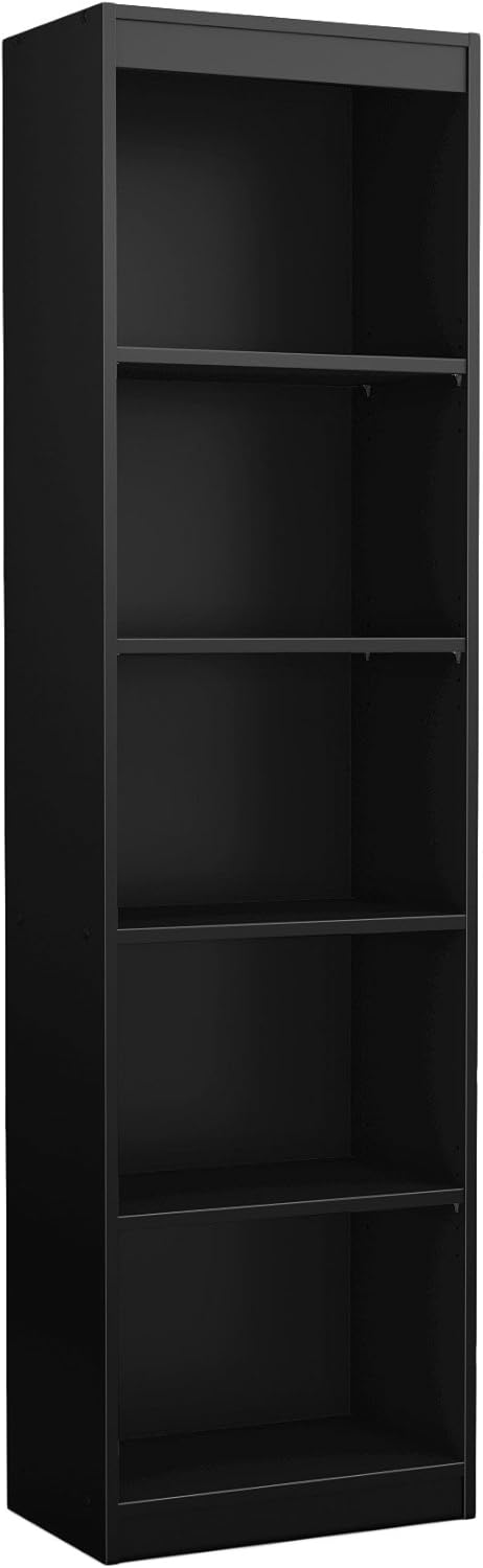 5-Shelf Narrow Bookcase Pure White Z781