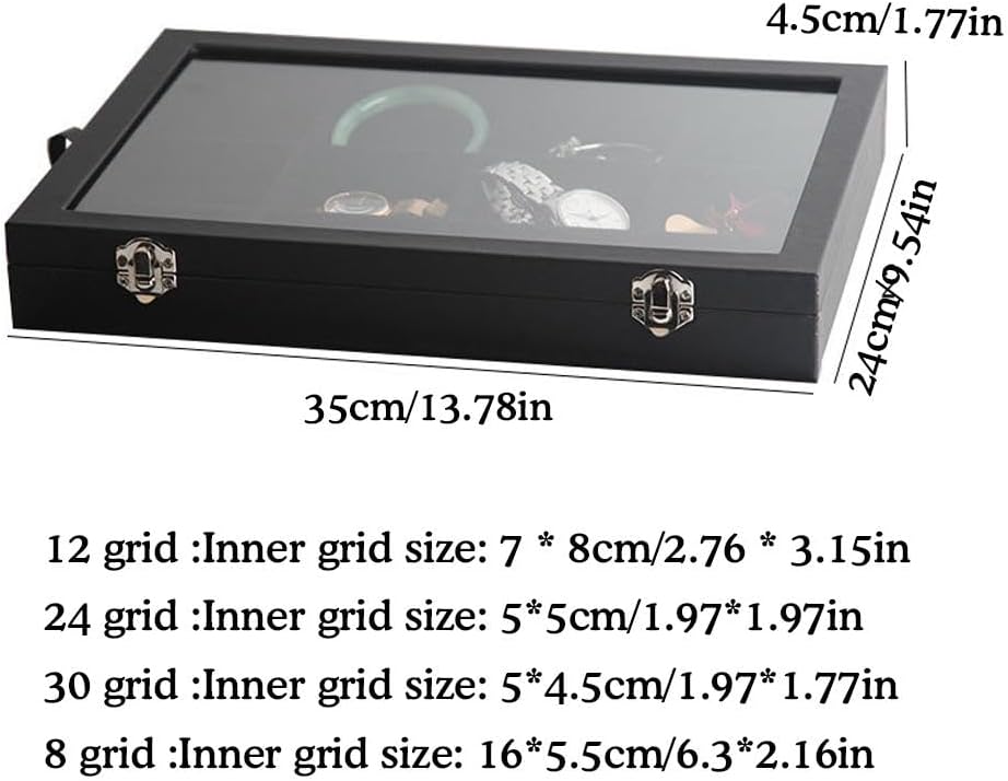 8 Slot Sunglasses Case with Clear Lid F3723