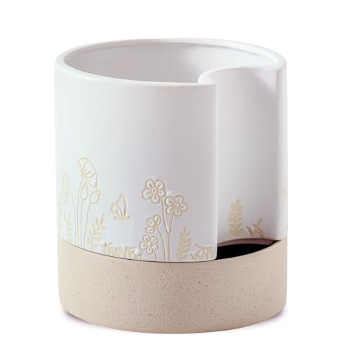 6 Inch Ceramic Self Watering Plant Pot with Drainage Hole H528352