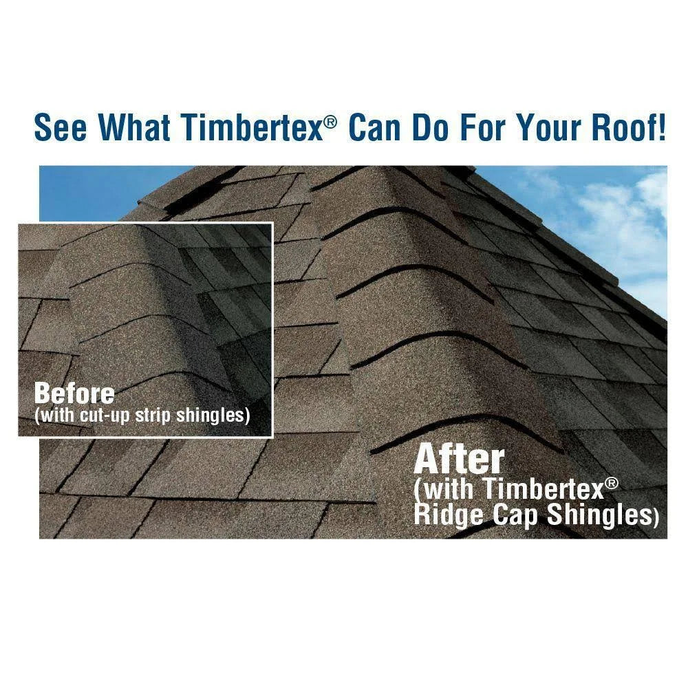 Double-Layer Hip and Ridge Cap Roofing Shingles (20 Lin. ft. per Bundle) (30-Pieces) X933