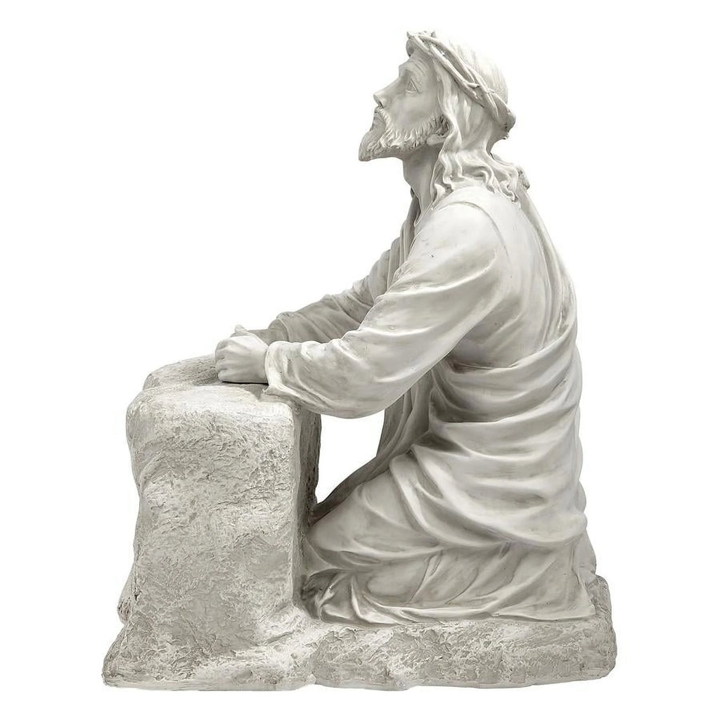 23 Inch Polyresin Antique Stone Religious Garden Statue A6457