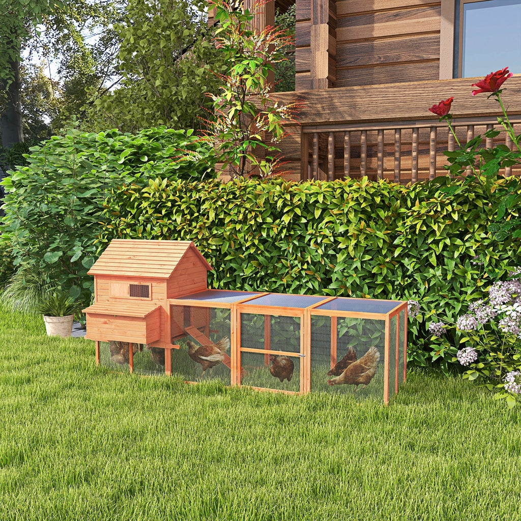 145" Wooden Chicken Coop with Run U1608