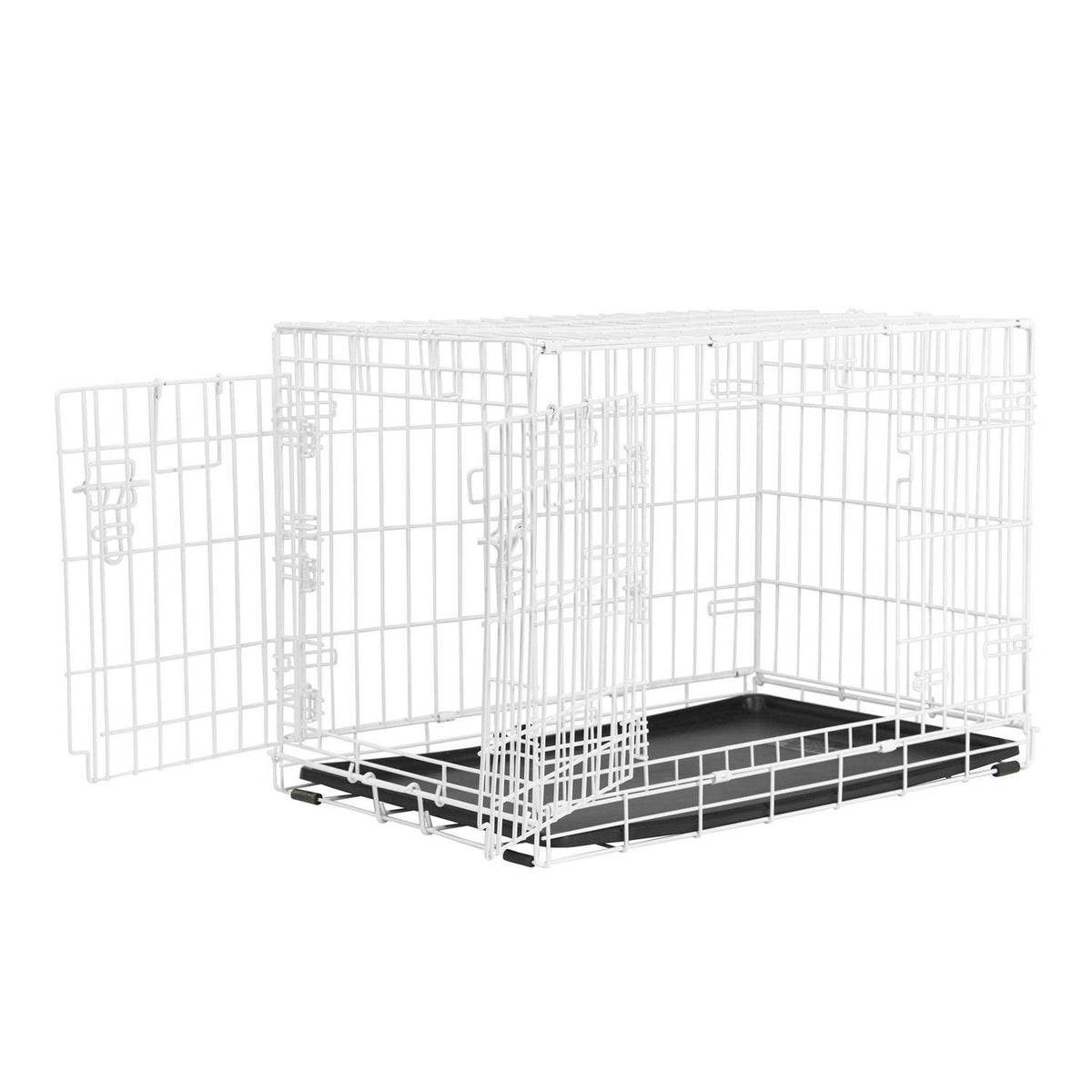 White 2-Door Dog Crate Y34484