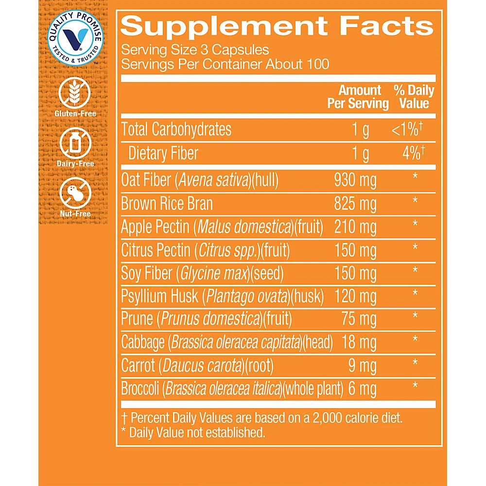 Fiber Blend, Natural Source of Insoluble and Soluble Fiber (300 Capsules) O705362