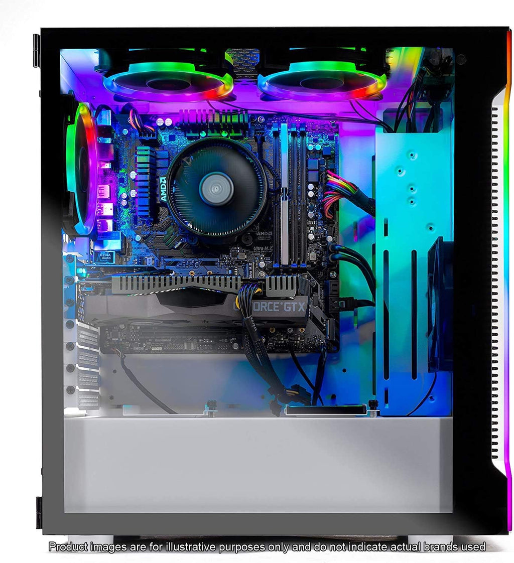 RYZEN 5 2600X 6-Core 3.6 GHz GTX 1660 6G 500GB SSD 16GB DDR4 3000MHz RGB Fans Windows 10 Home Gaming Desktop PC Y561