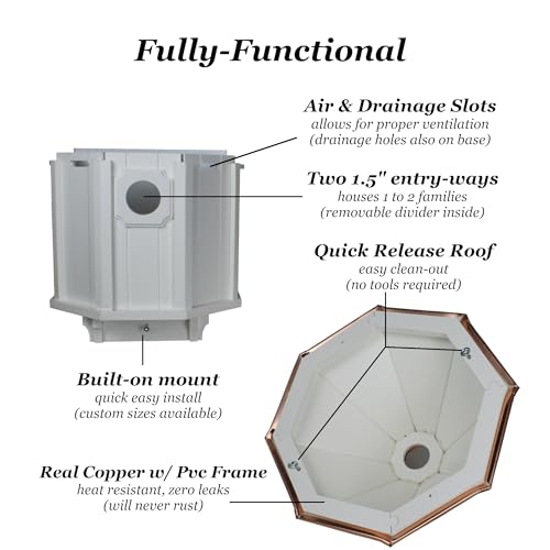 Duplex Bird House with Copper Roof G444211