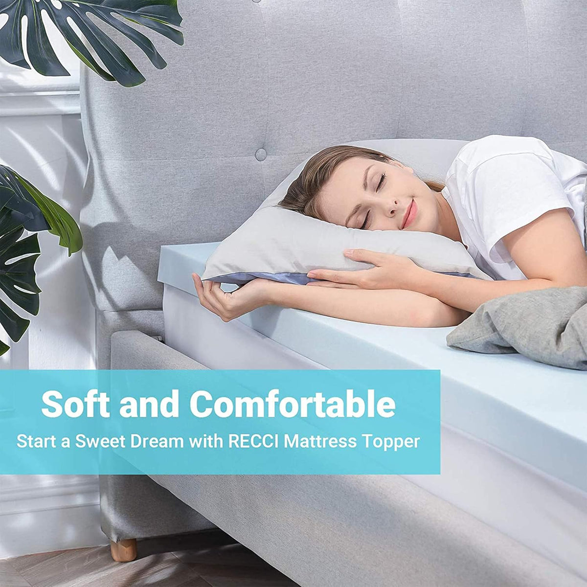 2.5 Inch California King Gel Infused Memory Foam Mattress Topper Pack of 2 X1858