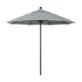 9 ft. Stone Black Aluminum Market Patio Umbrella with Fiberglass Ribs H84999